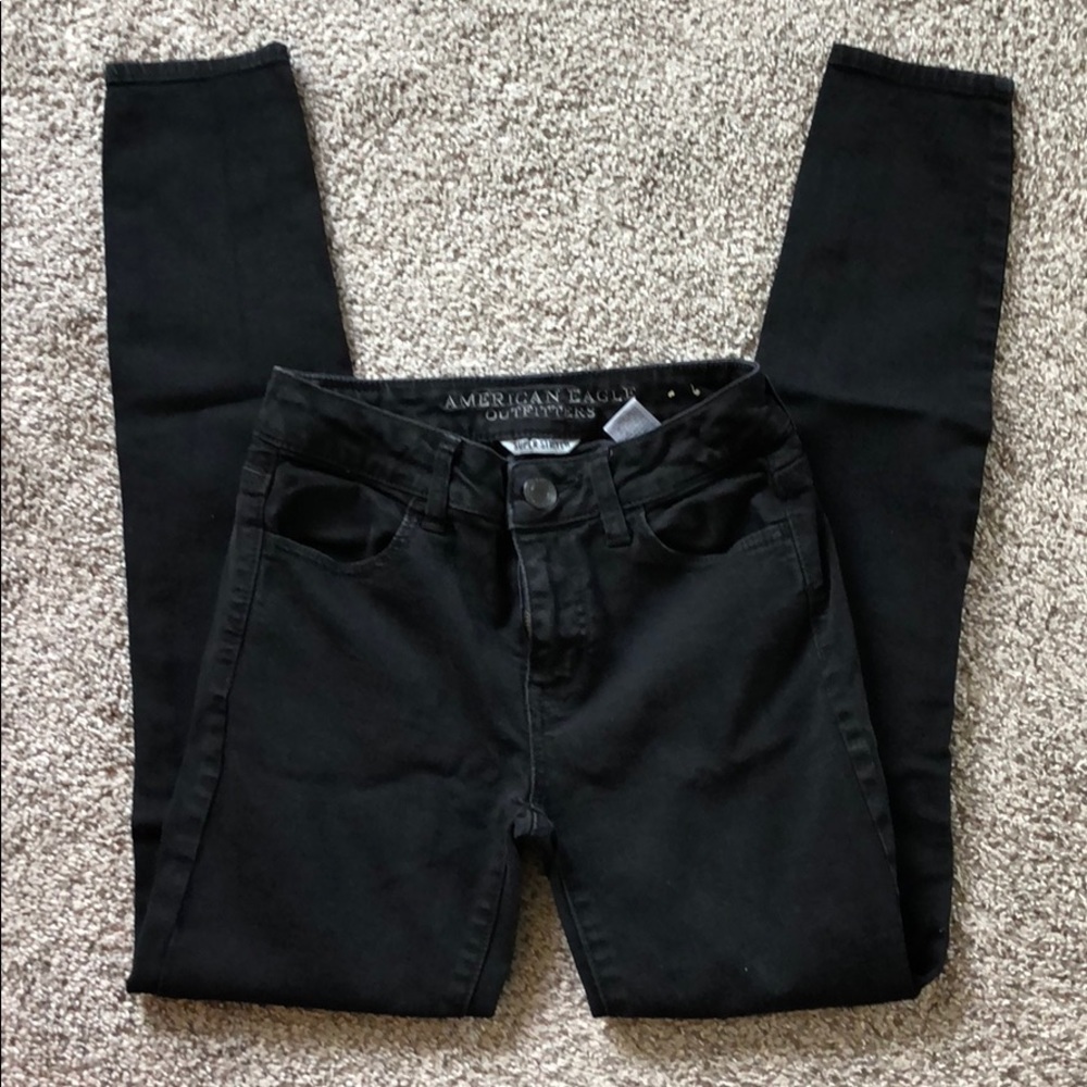 Size 0 reg AE Black skinny jeans